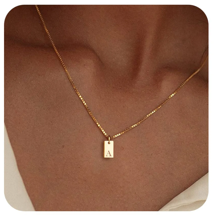 CloveLux™ Initial Tag Necklace